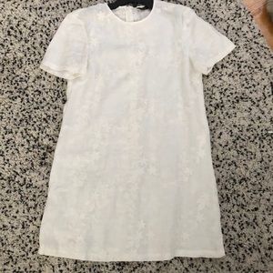 white dress with flowers